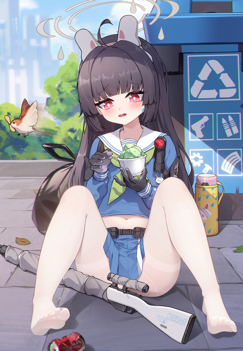 This is a pixiv picture whose title is 吃雪糕.