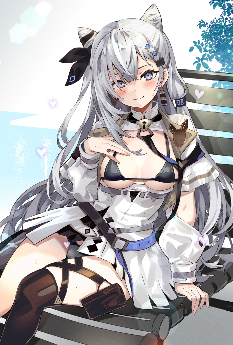 This is a pixiv picture whose title is ベスティア・ゼータちゃん水着（お題）.
