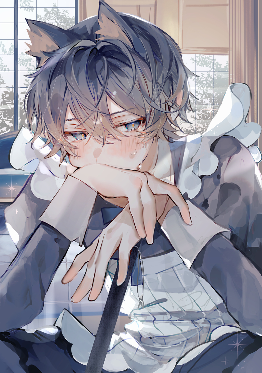This is a pixiv picture whose title is 猫メイド🐈‍⬛.