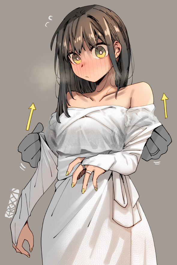 This is a pixiv picture whose title is 長手袋をはめられているブッキー.