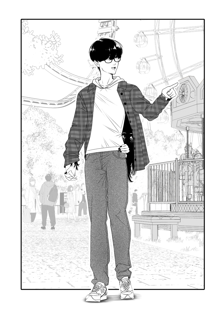 This is a pixiv picture whose title is Date with ghost girlfriend.