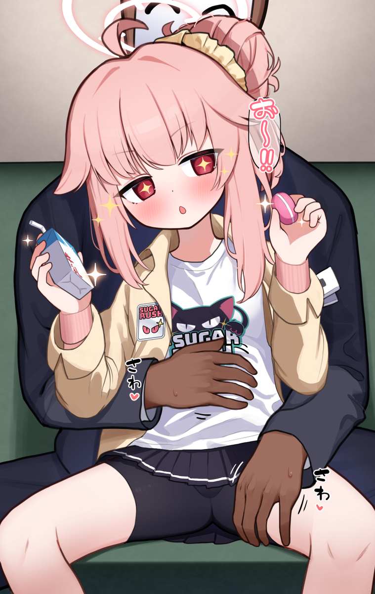 This is a pixiv picture whose title is 柚鳥ナツちゃん餌付けさわさわ.