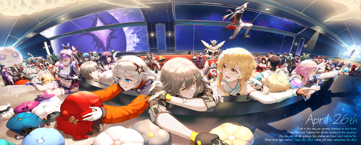 This is a pixiv picture whose title is After the party.