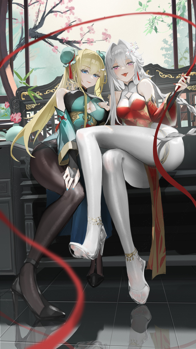 This is a pixiv picture whose title is 松雀，瑟利姆中华娘.