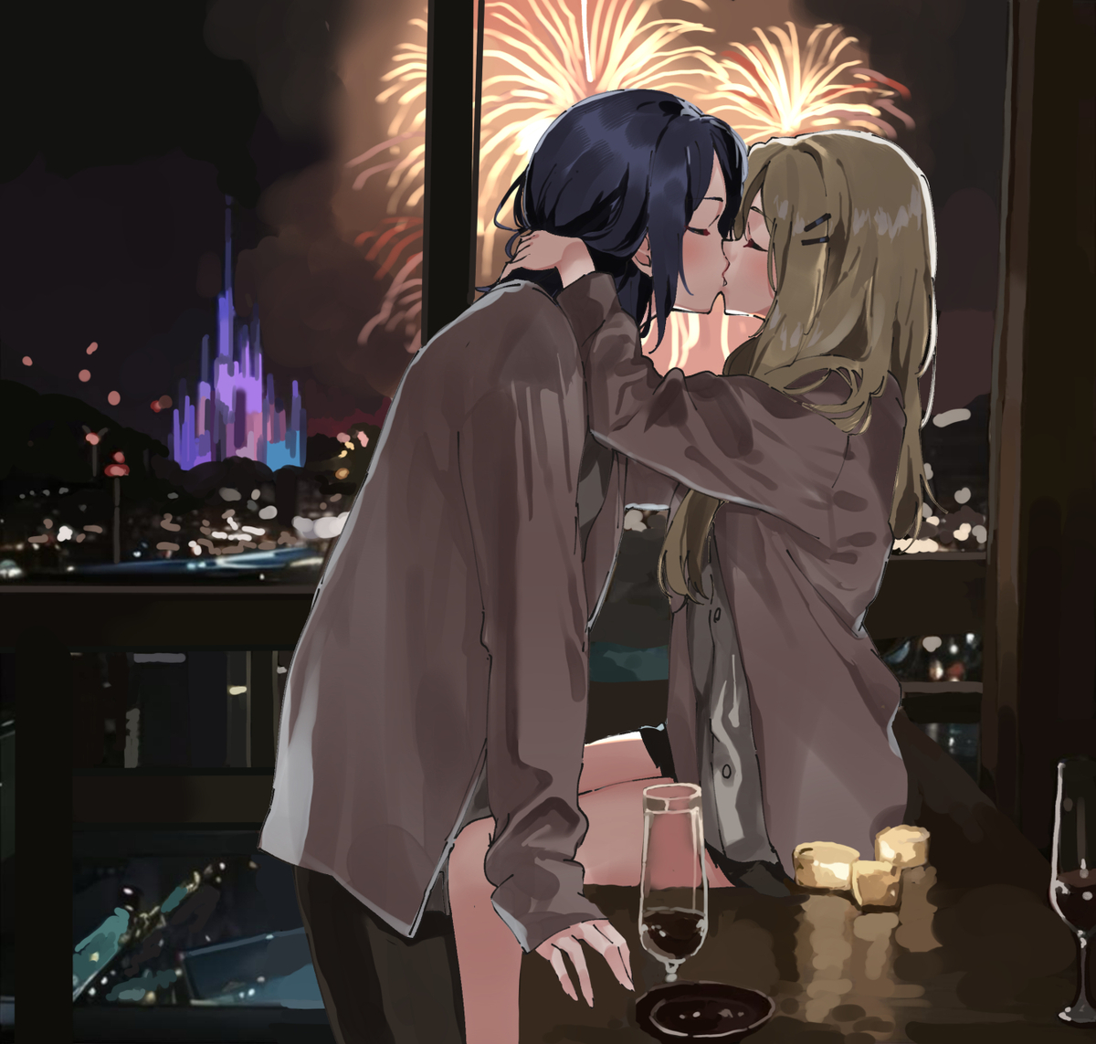 This is a pixiv picture whose title is お泊まりディズニー.