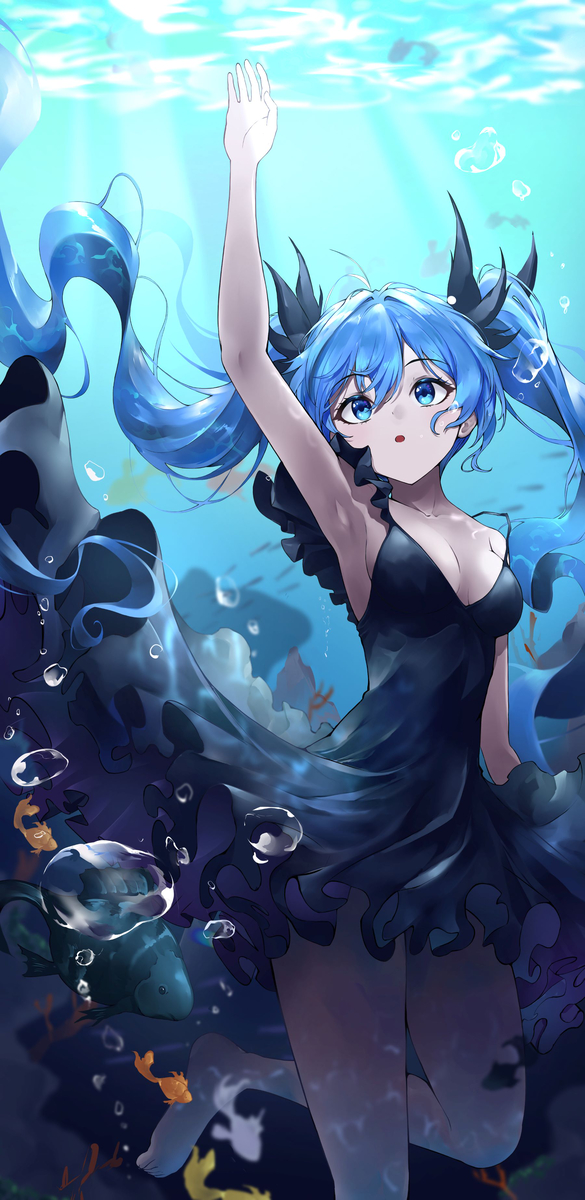 This is a pixiv picture whose title is 初音ミク.