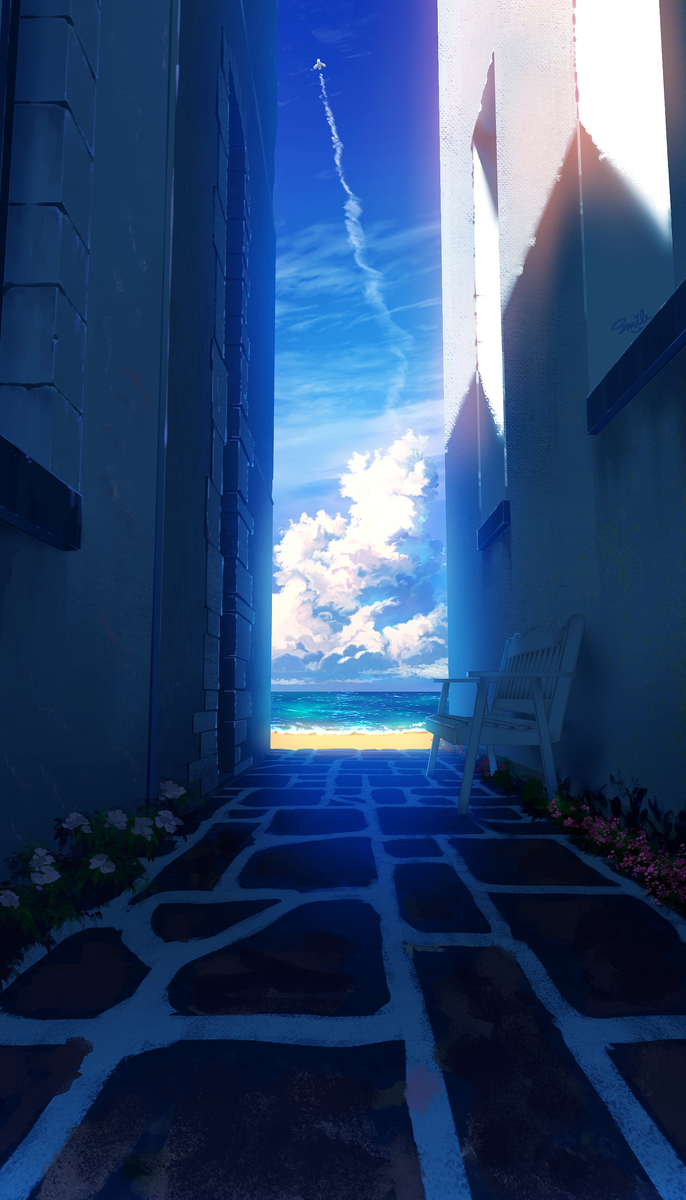 This is a pixiv picture whose title is 初夏の隙間.