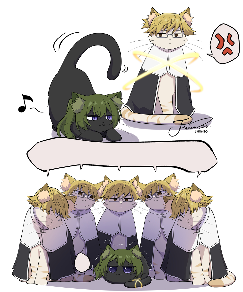 This is a pixiv picture whose title is 🐱🐱🐱🐱🐱                🐱💬.