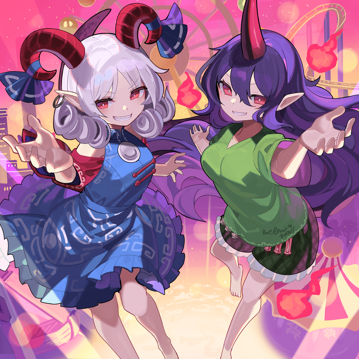 This is a pixiv picture whose title is 『 Greedy Party Night 』.