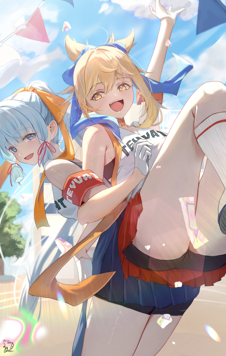 This is a pixiv picture whose title is Cheer！！.