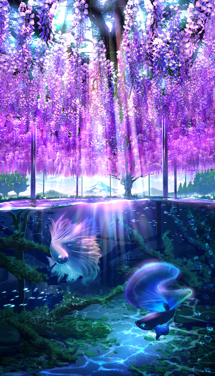 This is a pixiv picture whose title is 藤の樹海.