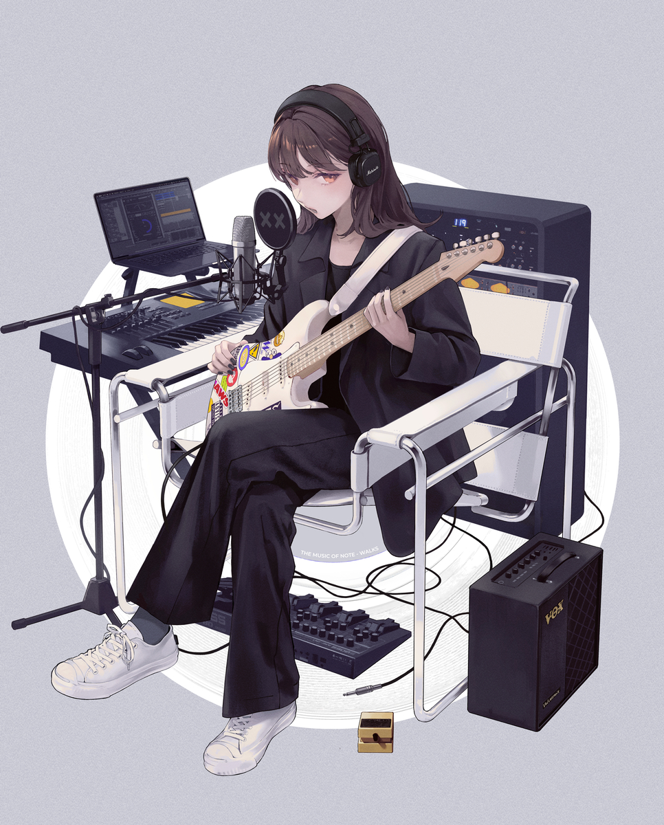 This is a pixiv picture whose title is THE MUSIC OF NOTE.