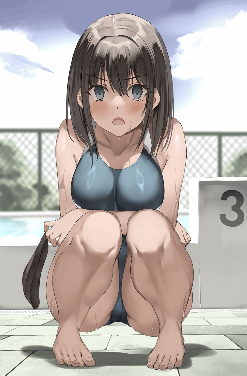 This is a pixiv picture whose title is スポーツをエッチな目で見ちゃダメだよ〜.