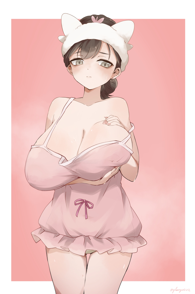 This is a pixiv picture whose title is 風呂上がりのマッサージりんご.