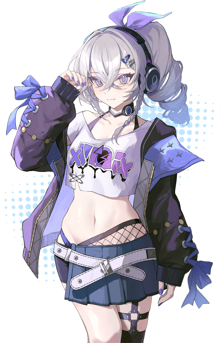 This is a pixiv picture whose title is 摸摸银狼小肚几.