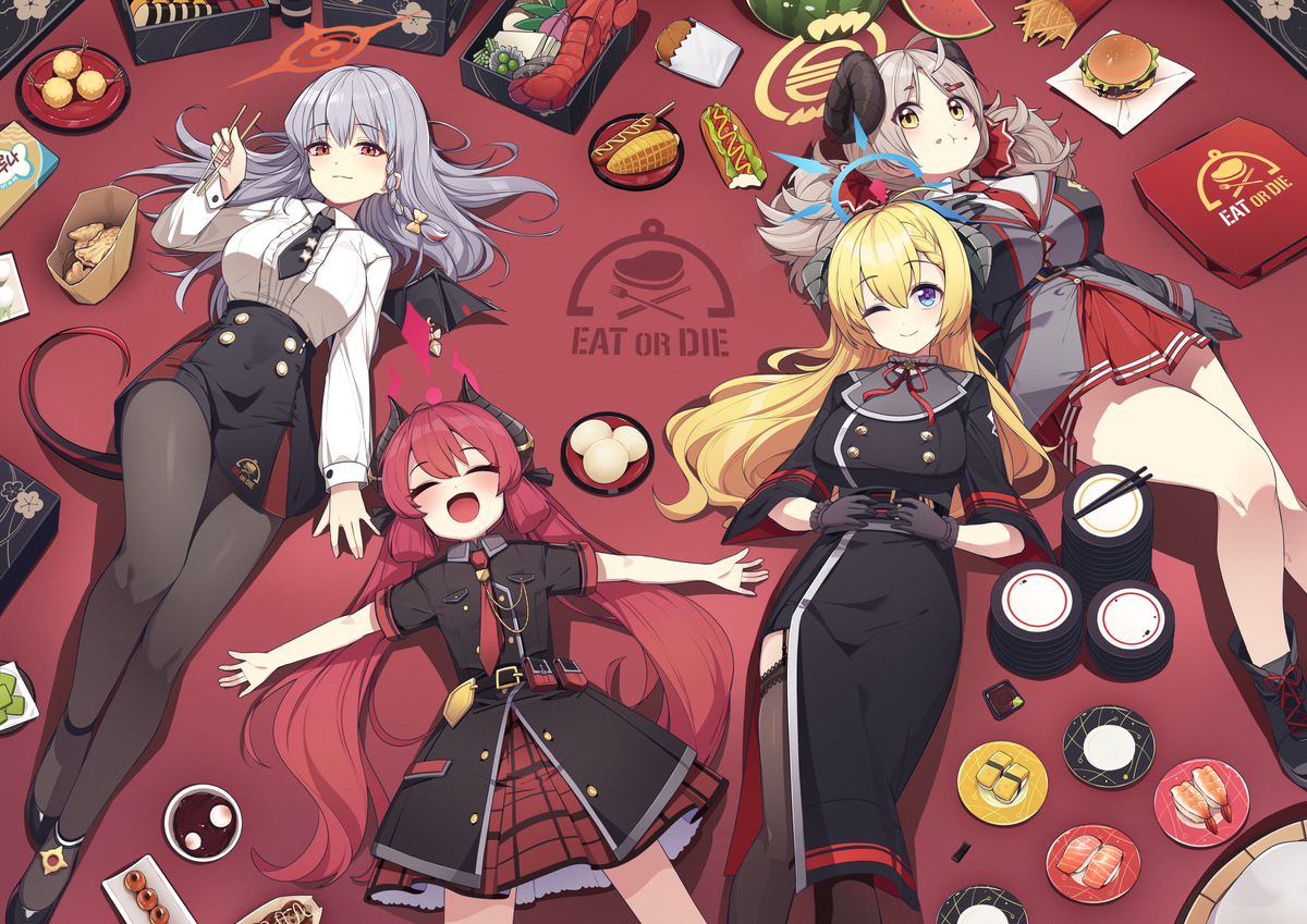 This is a pixiv picture whose title is 美食研究会.