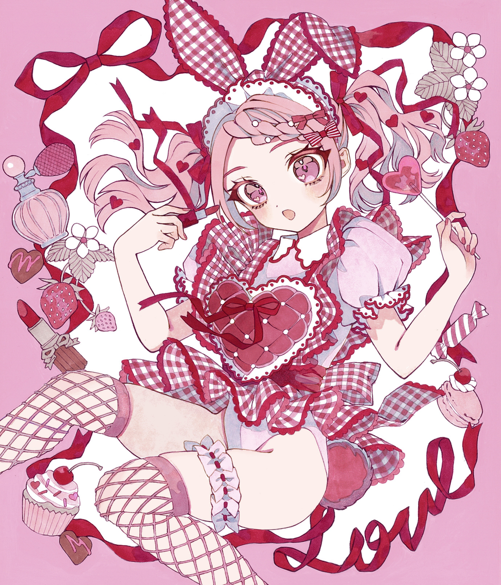 This is a pixiv picture whose title is pink.