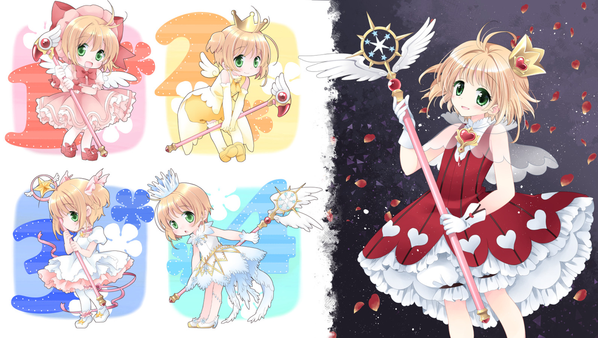 This is a pixiv picture whose title is 歴代OP衣装.