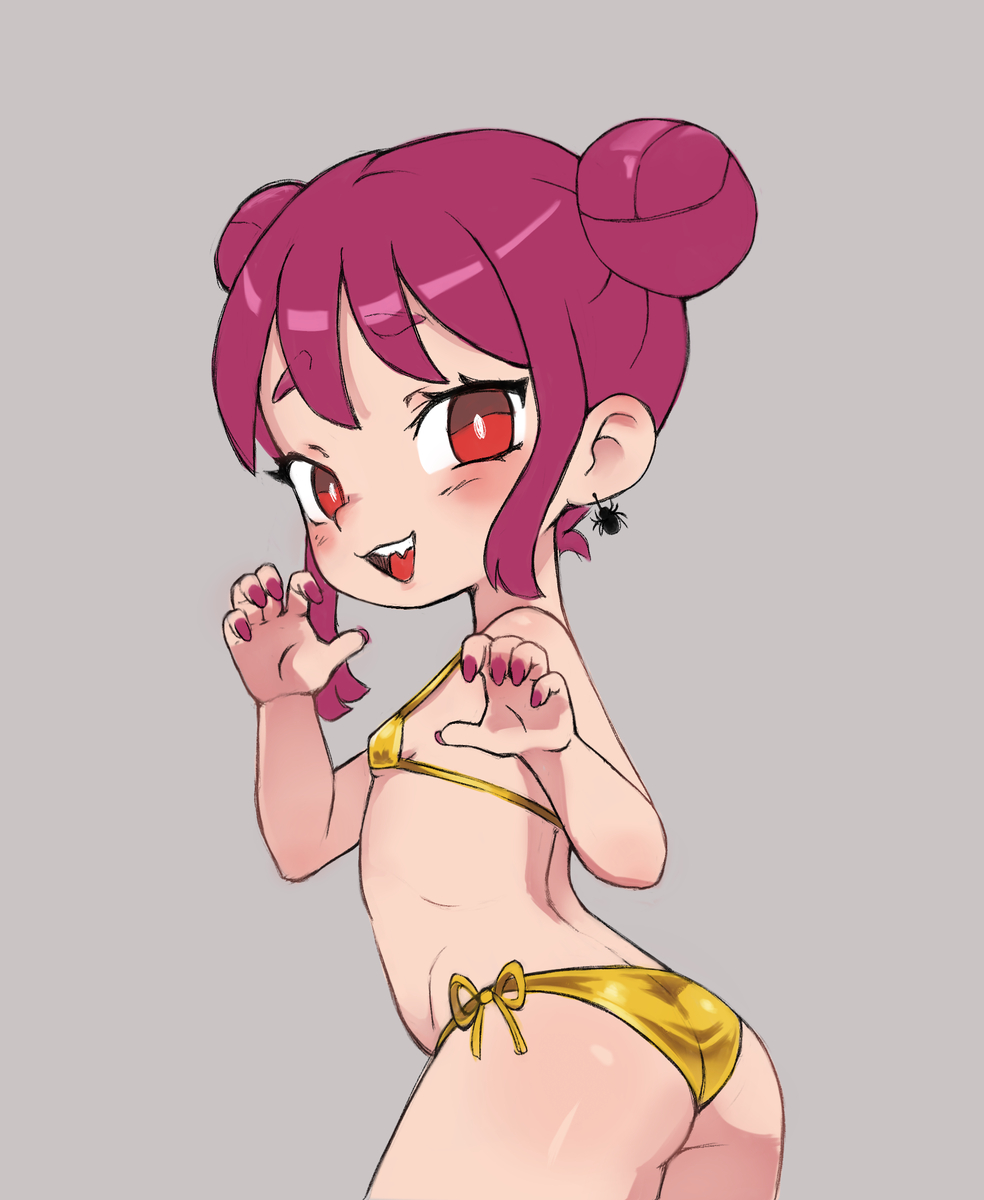 This is a pixiv picture whose title is Golden bikini.