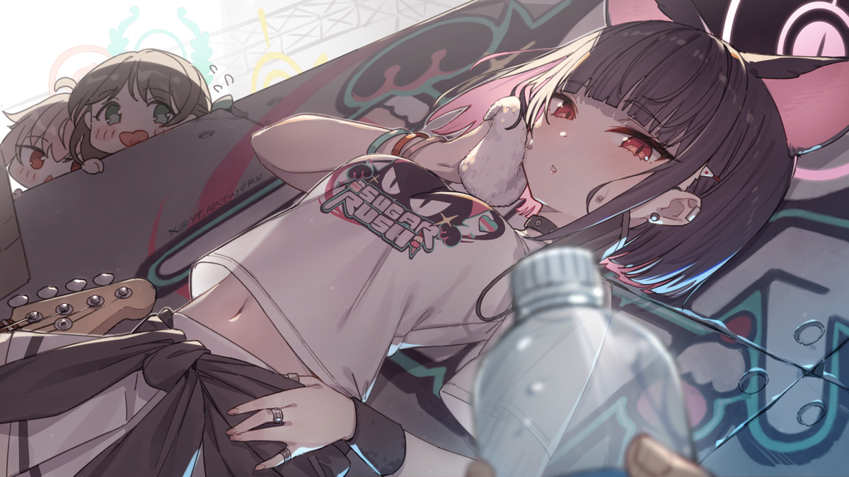 This is a pixiv picture whose title is 休憩時間.