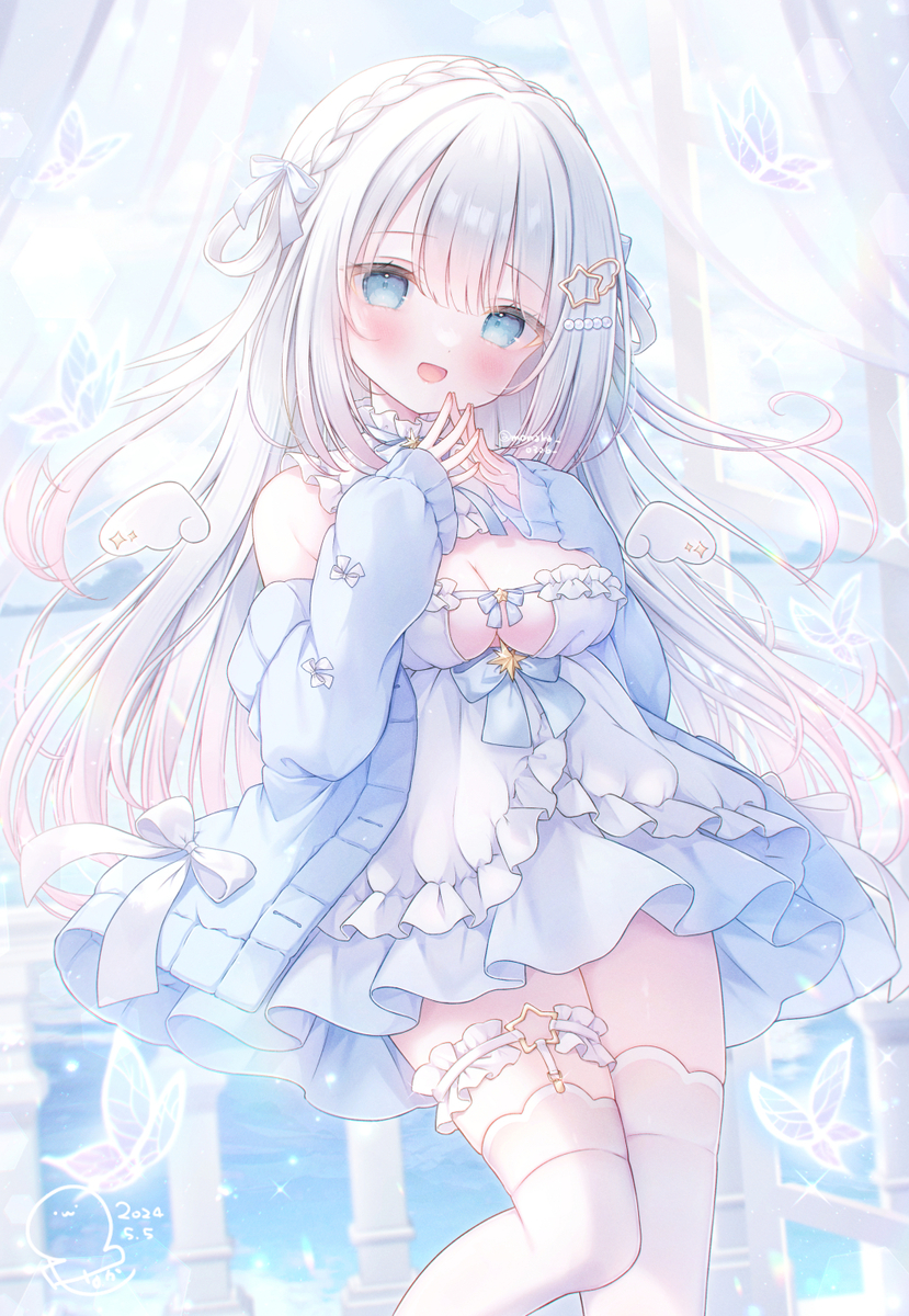 This is a pixiv picture whose title is 白羽ねむちゃん.