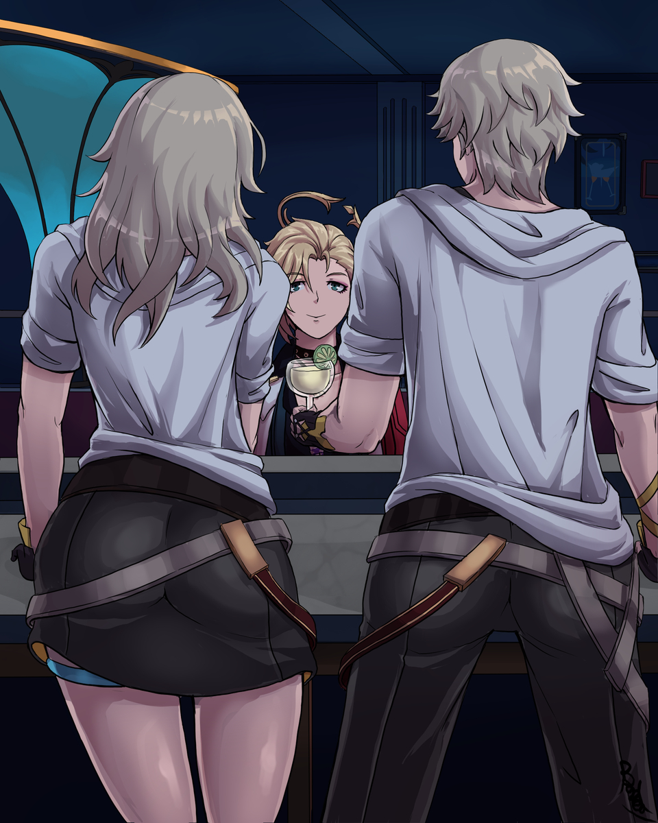 This is a pixiv picture whose title is Bartender cake.