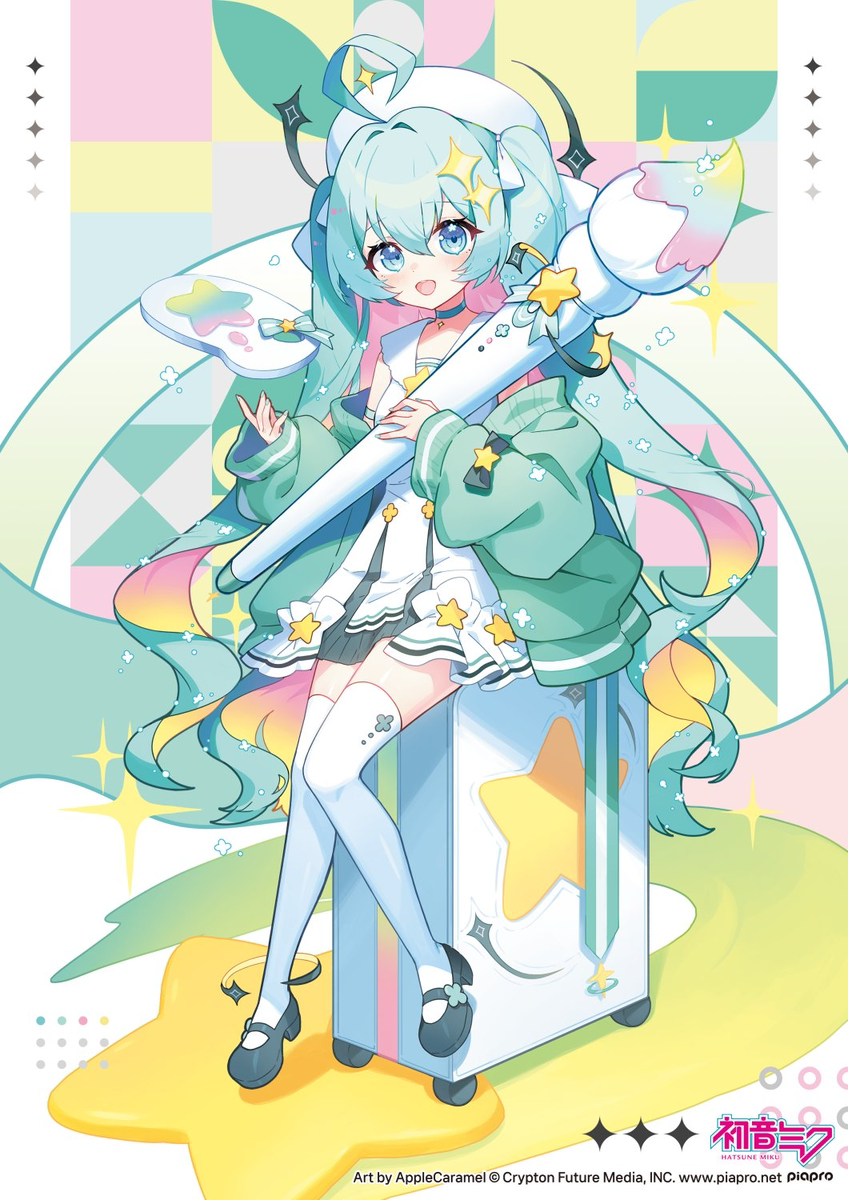 This is a pixiv picture whose title is 【お仕事】イラスタフェスMIKU.