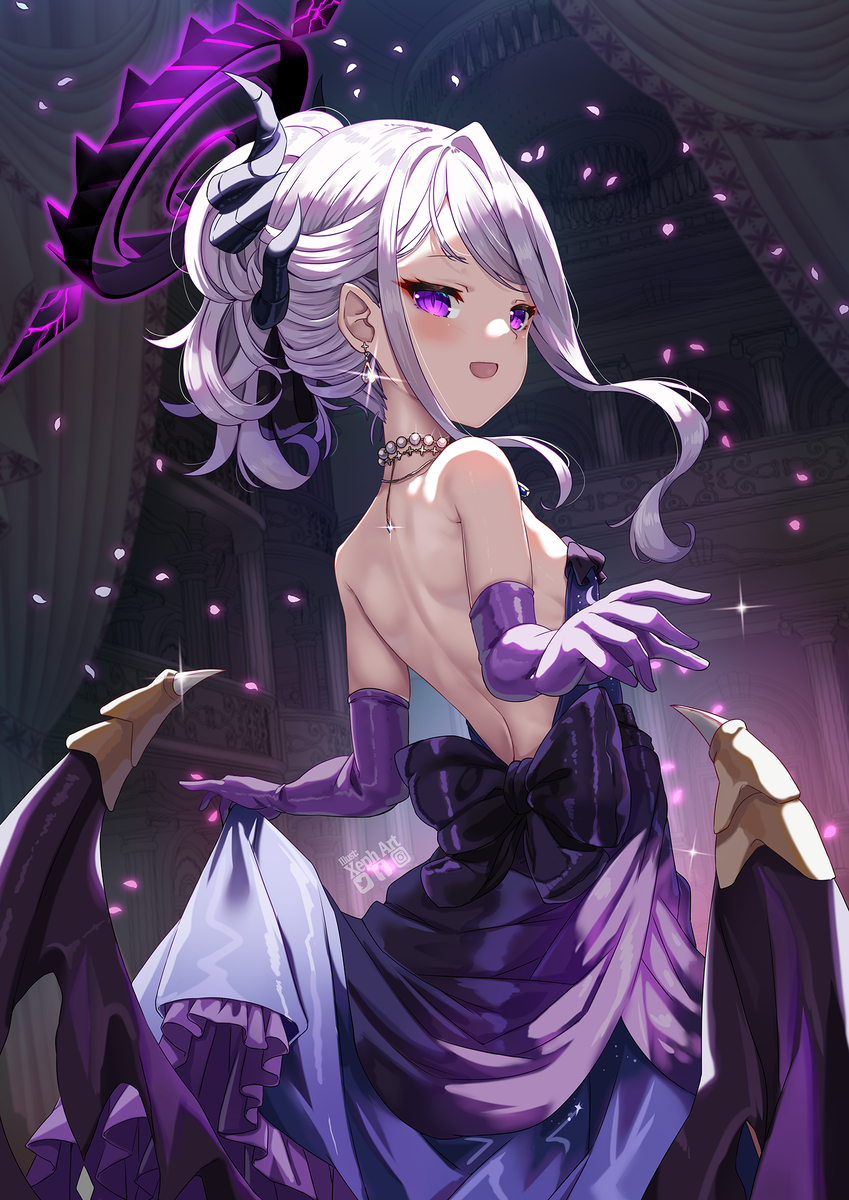 This is a pixiv picture whose title is 空崎ヒナ(ドレス).
