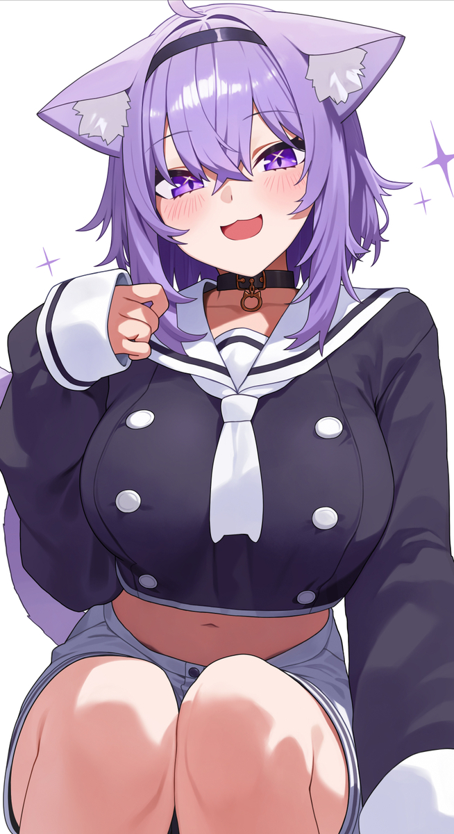 This is a pixiv picture whose title is 猫又おかゆ.