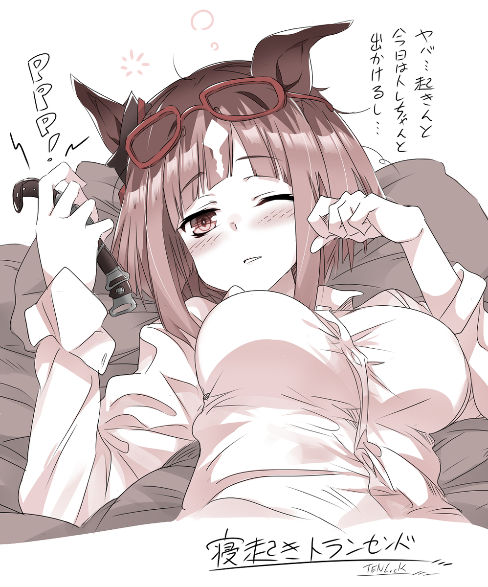 This is a pixiv picture whose title is 寝起きのトランちゃん。.