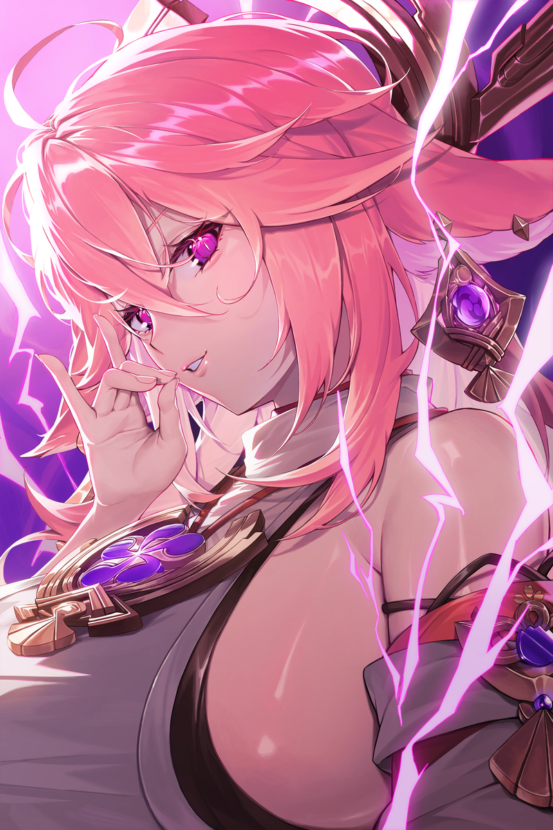This is a pixiv picture whose title is 八重神子.