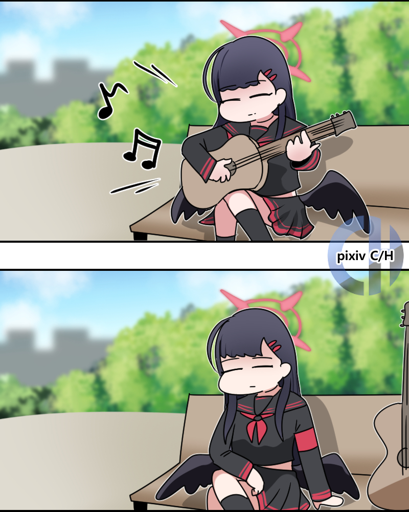 This is a pixiv picture whose title is 취미 Hobby.