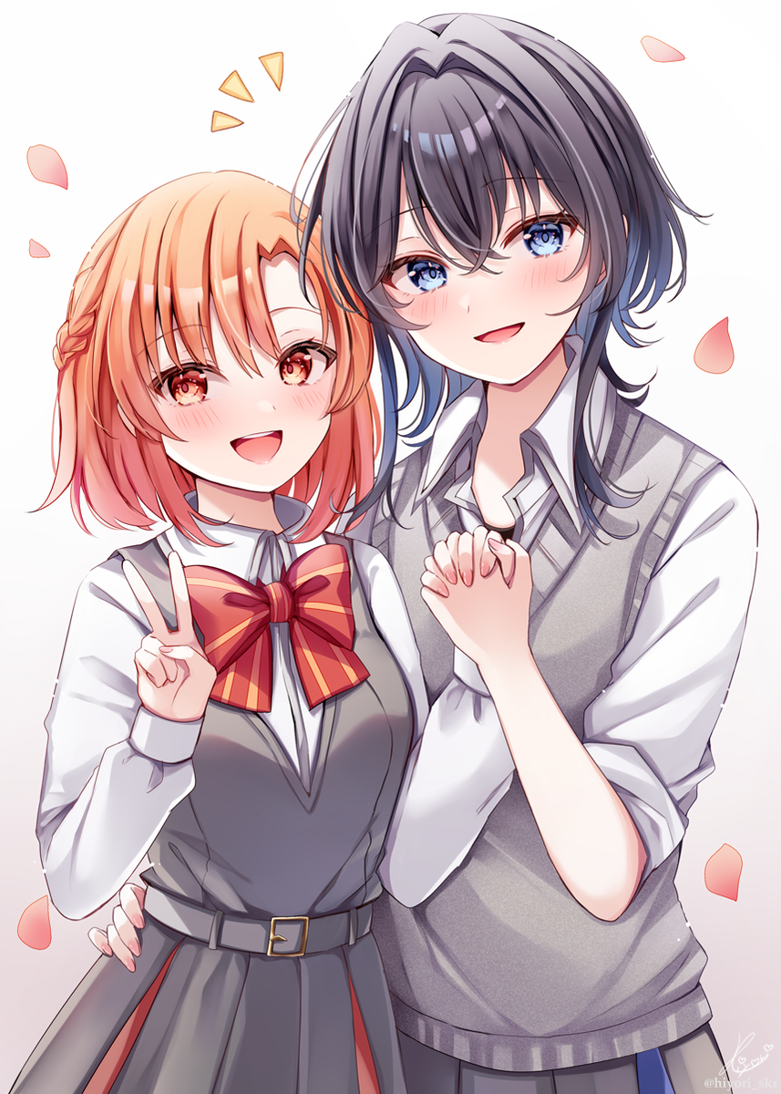 This is a pixiv picture whose title is ひまりと依先輩♡.