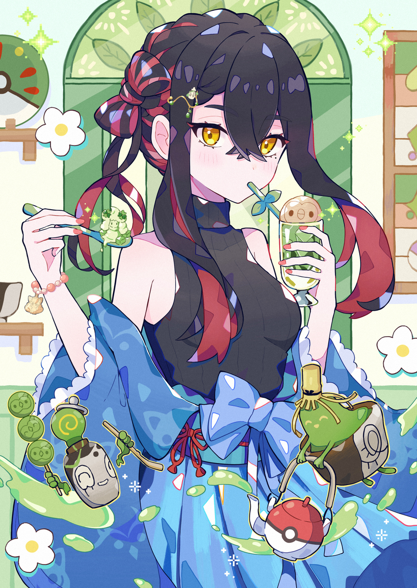 This is a pixiv picture whose title is 喫茶チャデスを満喫するゼイユさん🍵.