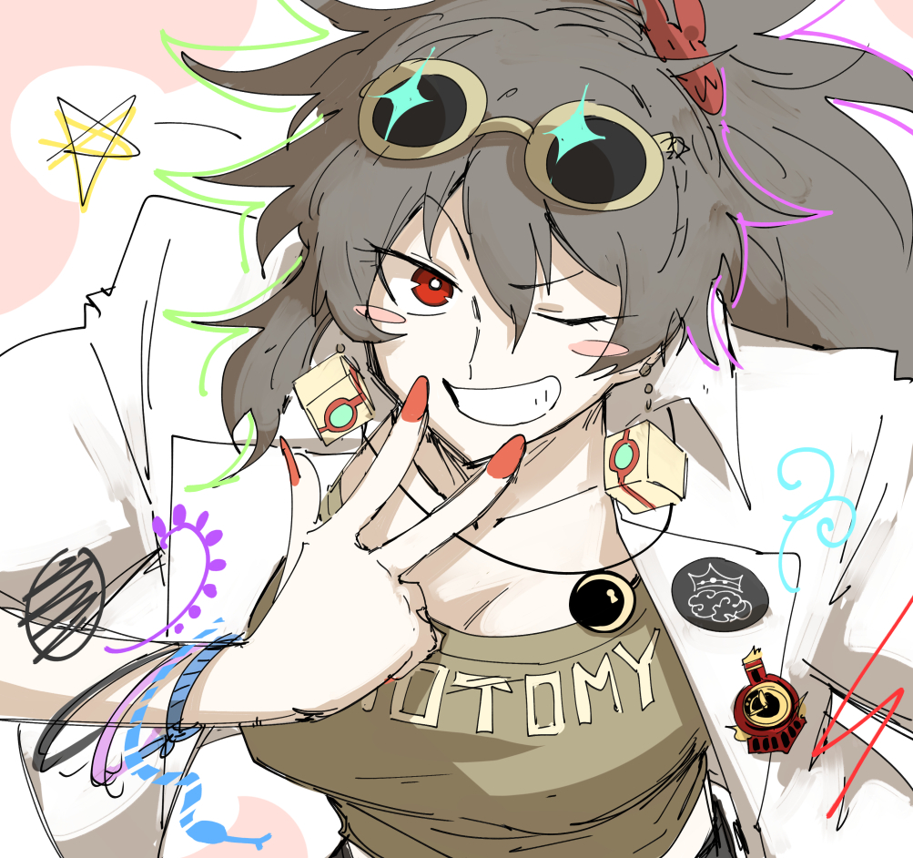 This is a pixiv picture whose title is ギャルメン.