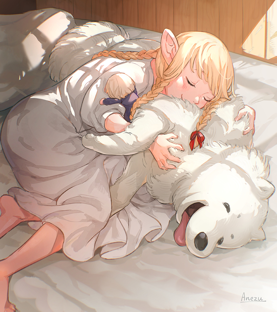 This is a pixiv picture whose title is 夢の中.