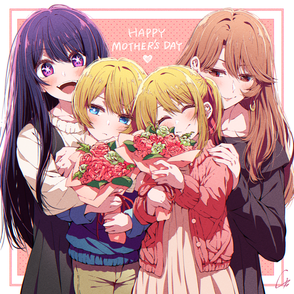 This is a pixiv picture whose title is 『Happy Mother's Day💐』.