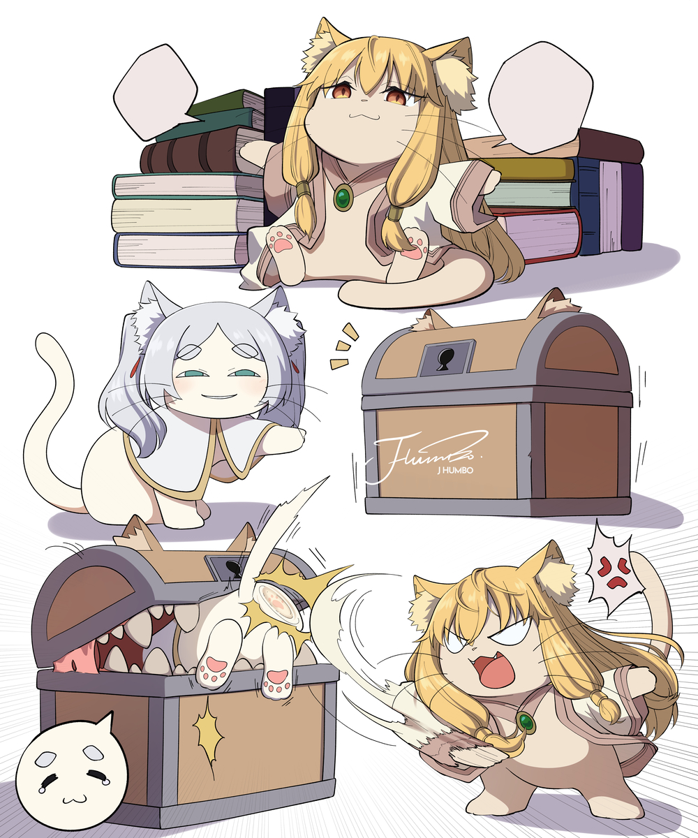 This is a pixiv picture whose title is 📚📚🐱📚📚 🐱💫💥🐱💢.