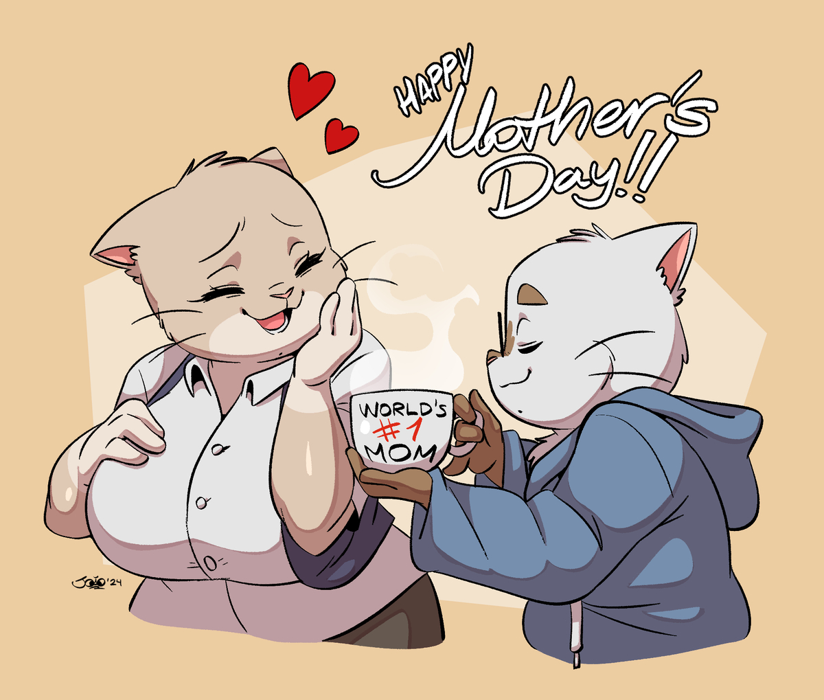 This is a pixiv picture whose title is Coffee for Mommy.