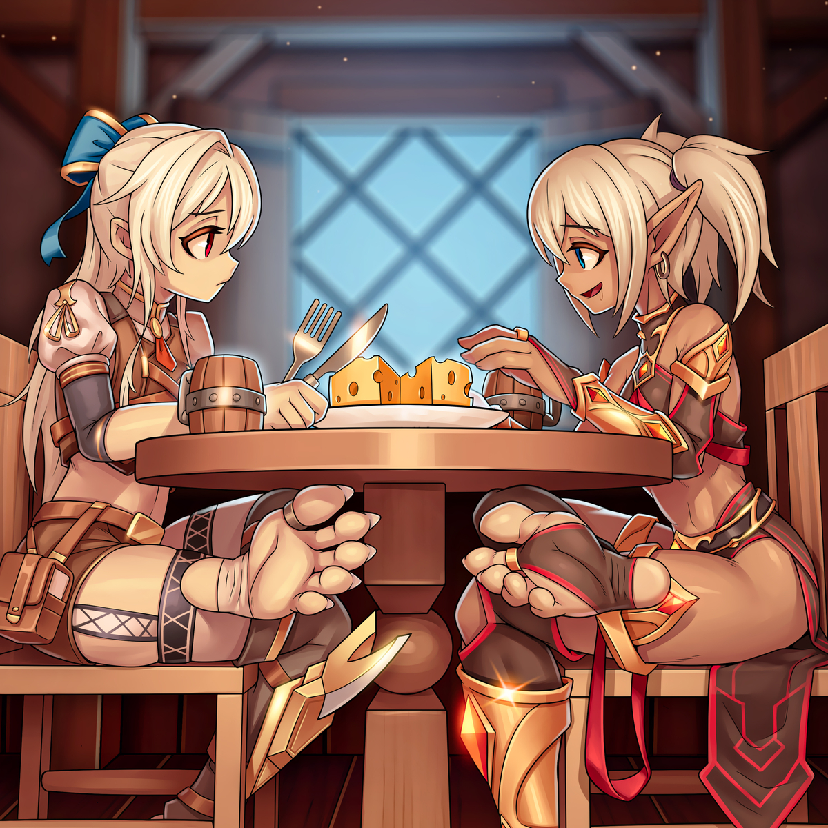 This is a pixiv picture whose title is Dinner with friend [Commission].