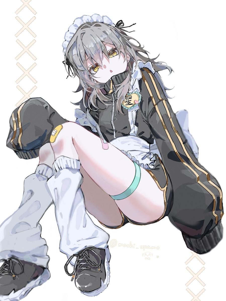This is a pixiv picture whose title is ジャージメイド星ちゃん.