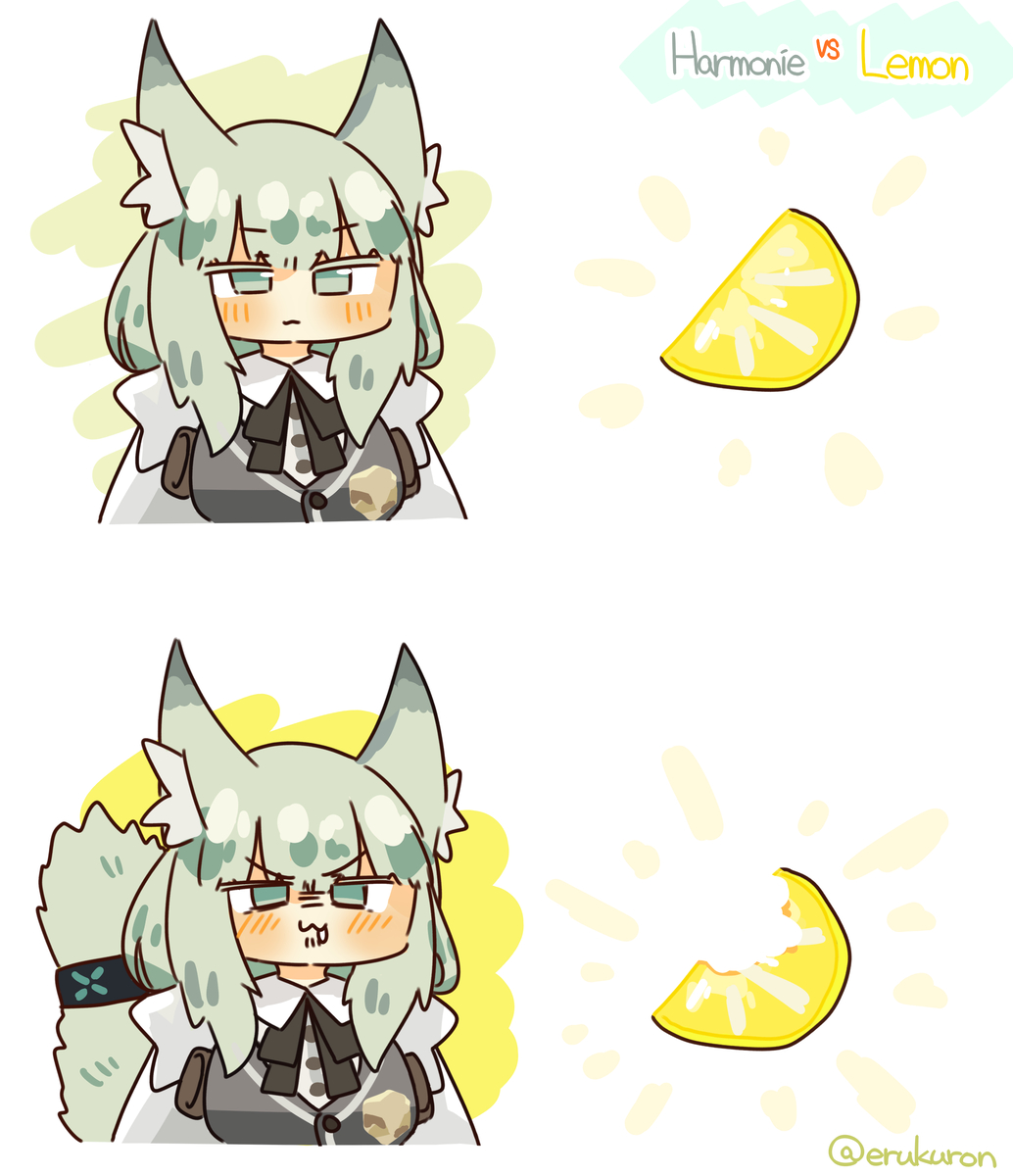 This is a pixiv picture whose title is ハーモニーvsレモン.
