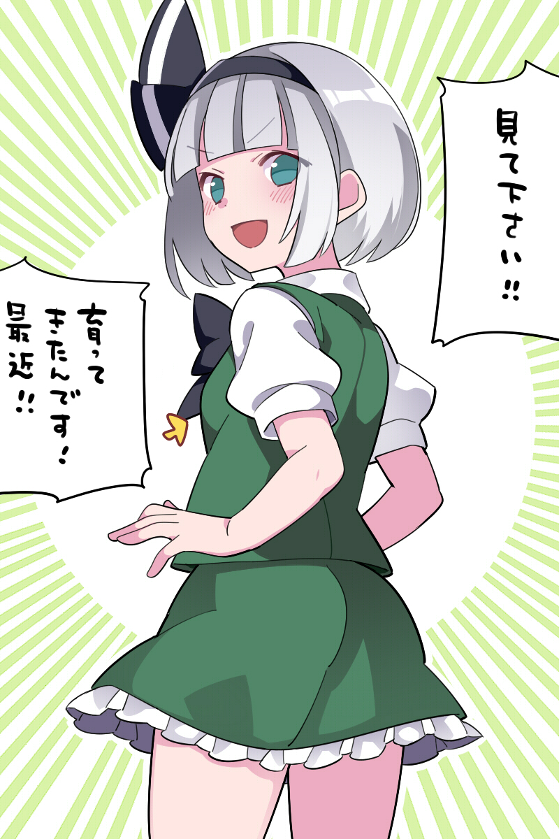 This is a pixiv picture whose title is バストが育ってきた？妖夢ちゃん.
