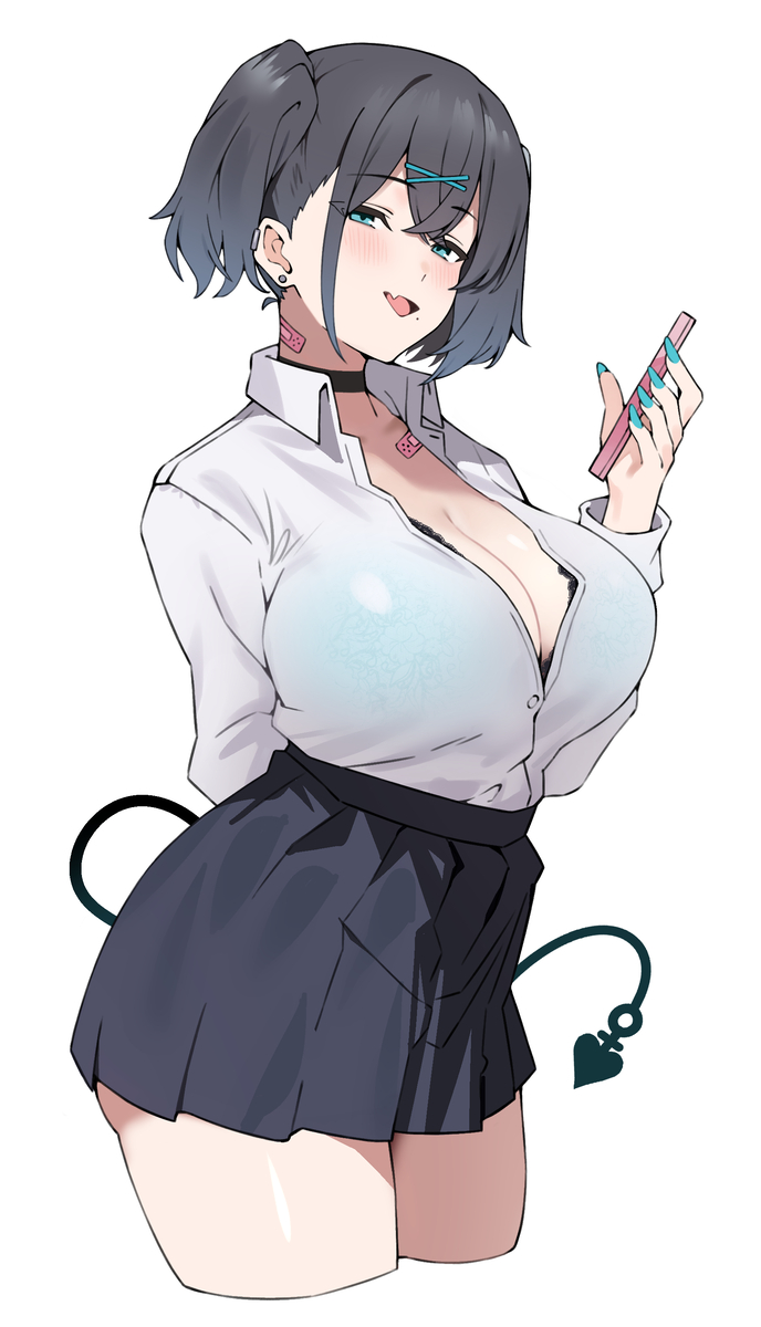 This is a pixiv picture whose title is 👿📱.