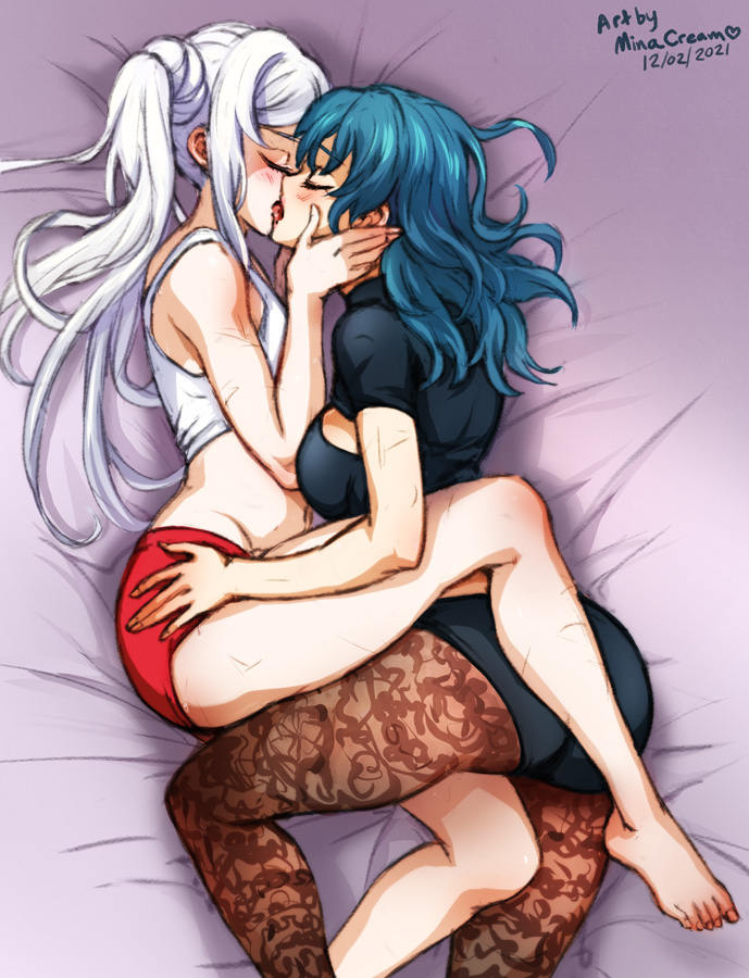 This is a pixiv picture whose title is Edelgard x Byleth (FE3H).
