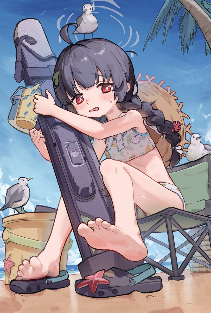 This is a pixiv picture whose title is 霞沢ミユ(水着).