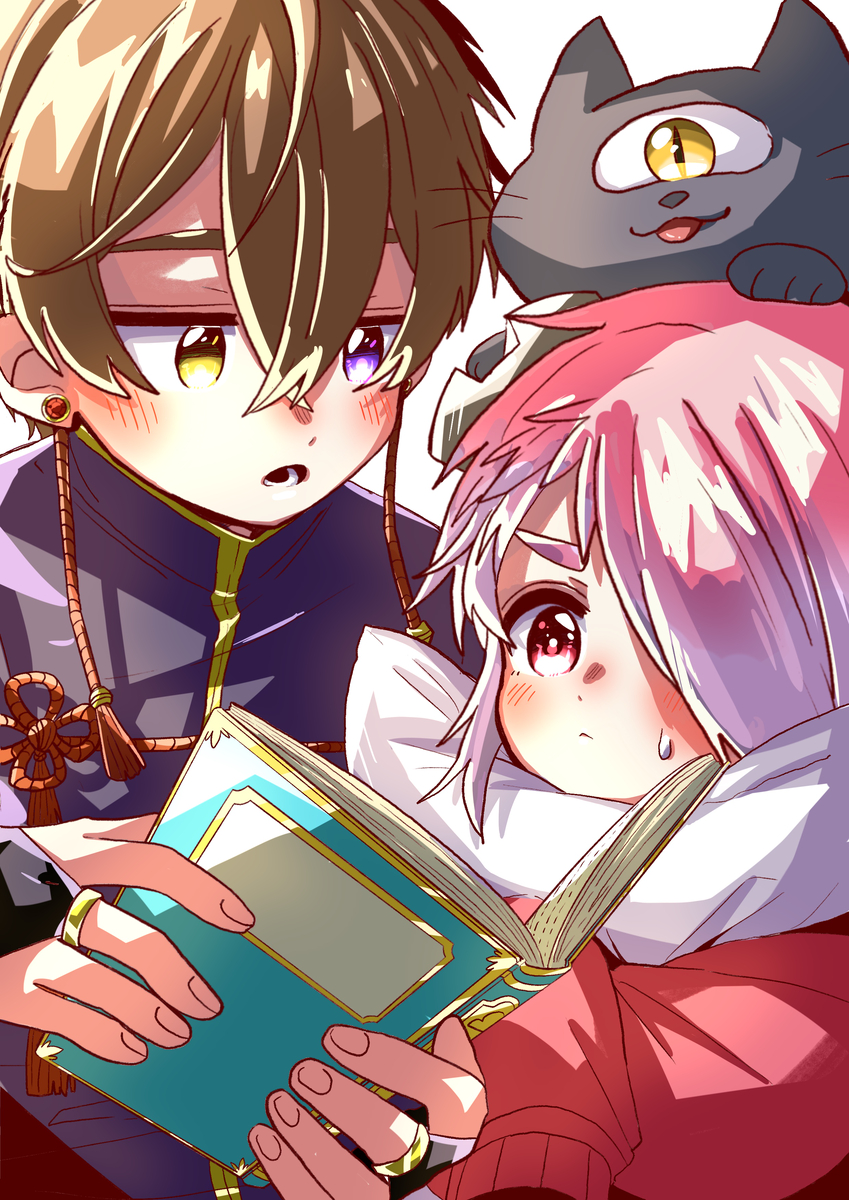 This is a pixiv picture whose title is 読書.