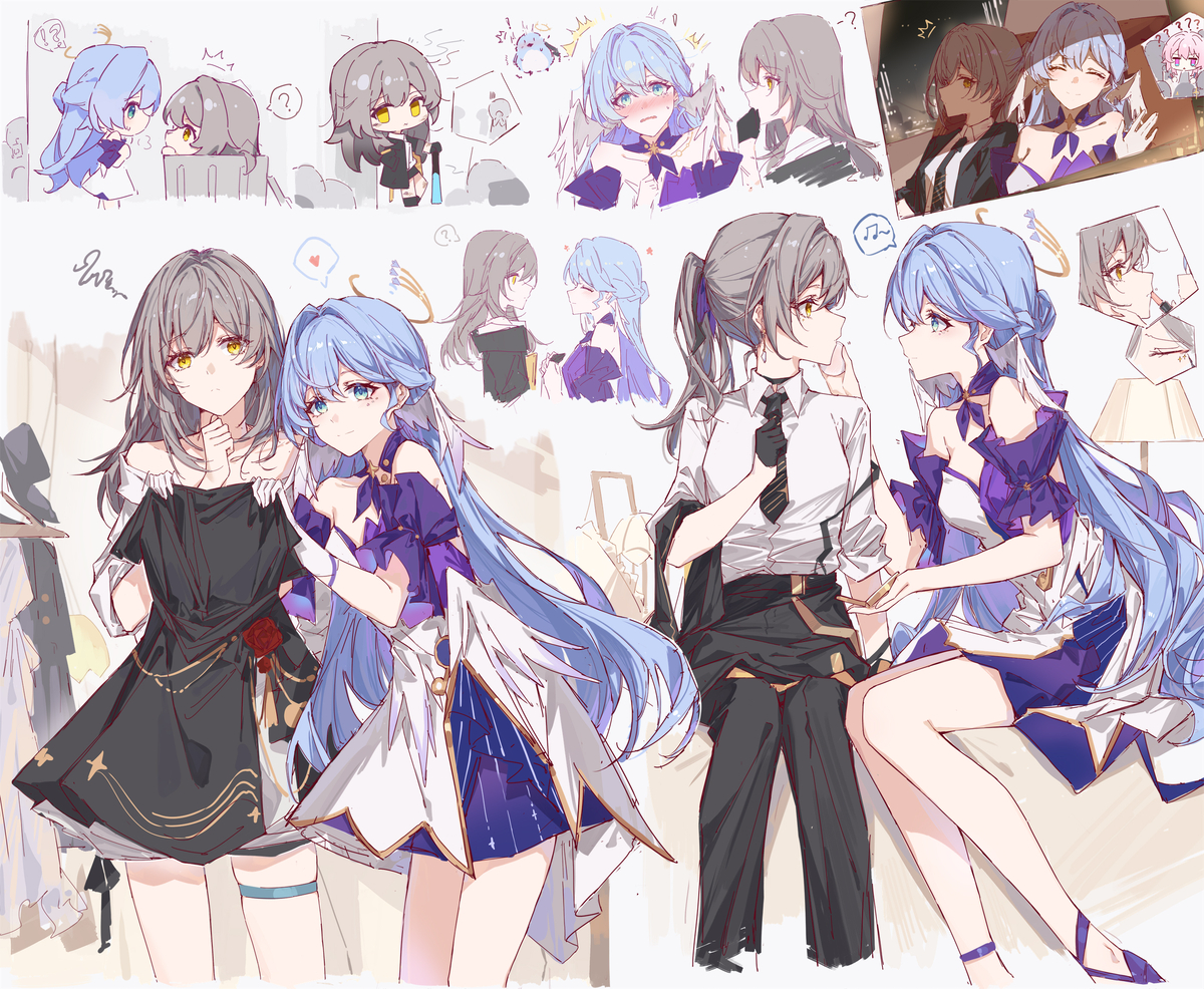 This is a pixiv picture whose title is 双子魅魔.