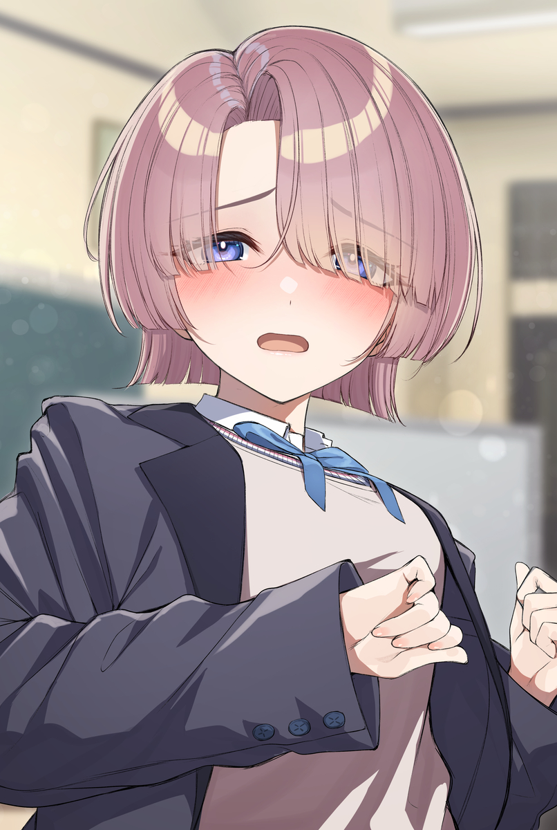 This is a pixiv picture whose title is 赤面有村麻央.