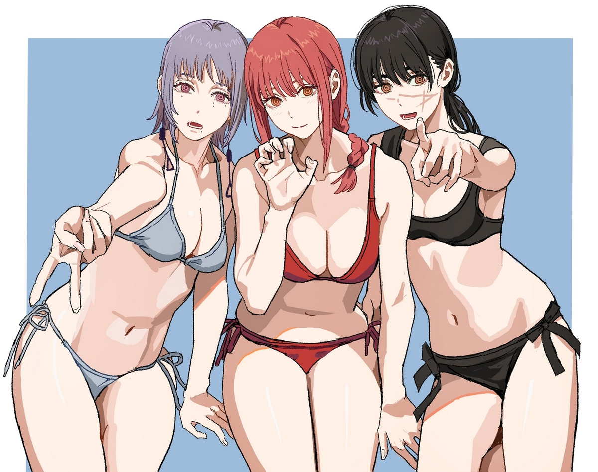 This is a pixiv picture whose title is devil bikini.